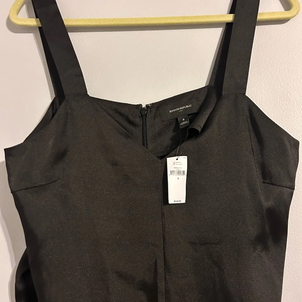 Banana Republic Black Satin Slip Dress NWT | Size Small | $140 Retail - Picture 4 of 6